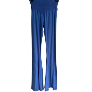 OFFLINE by AERIE Blue Smocked Super Flare Leggings High Rise Ladies Tween, M